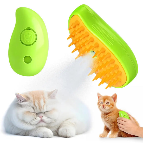 Brosse Vapeur pour Chat 3-en-1